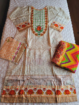 Pakistani lawn Embroidered Salwar kameez Ready To Ship