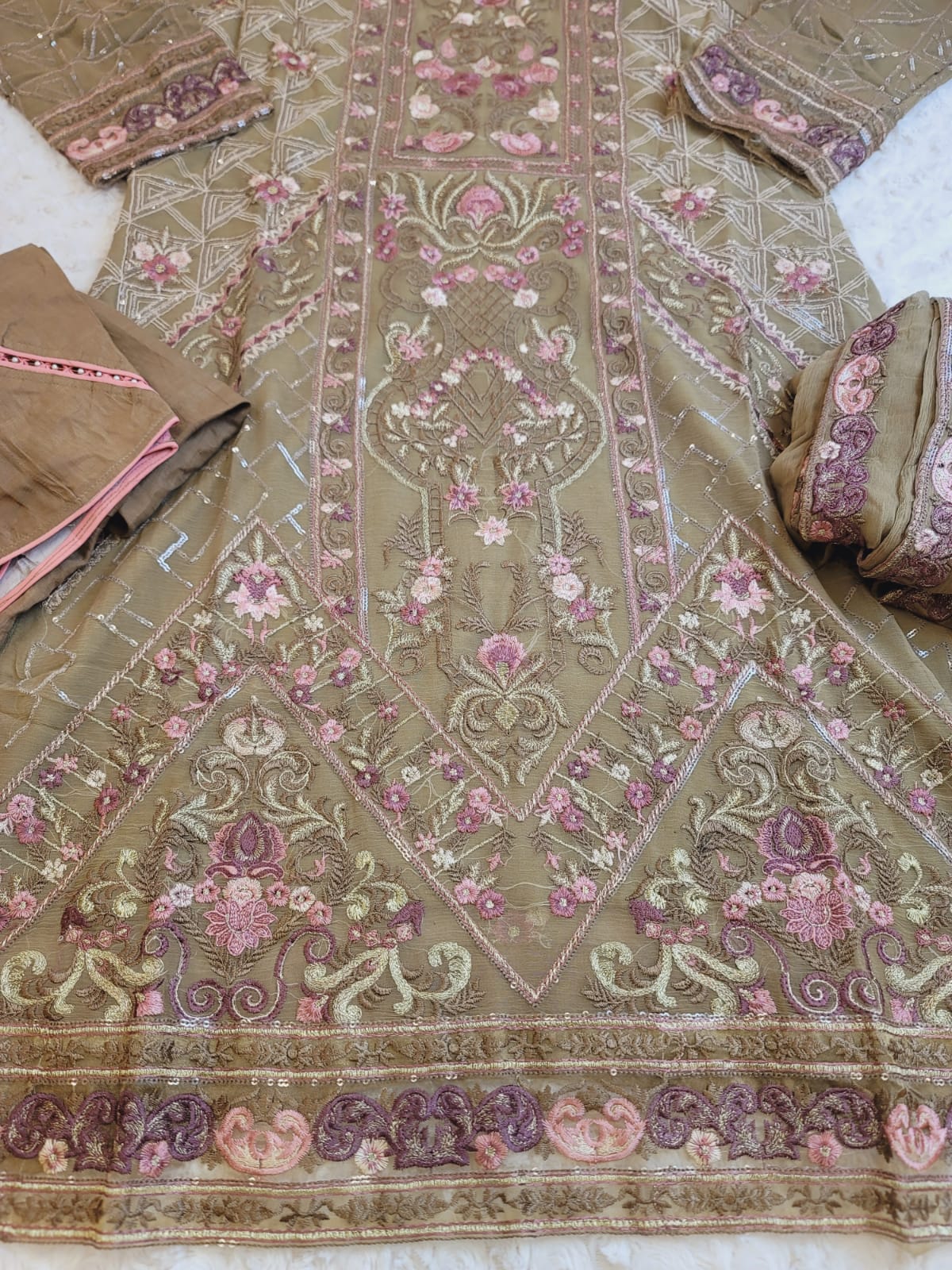Pakistani Stitched Embroidery Party Wear Dresses Ready To Ship