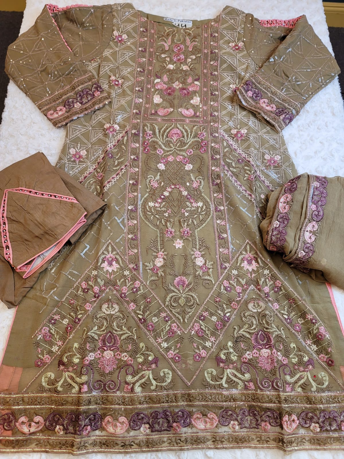 Pakistani Stitched Embroidery Party Wear Dresses Ready To Ship