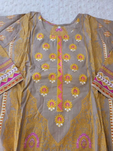 Pakistani lawn Embroidered Salwar kameez Ready To Ship