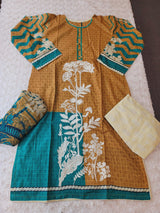 Pakistani lawn Embroidered Salwar kameez