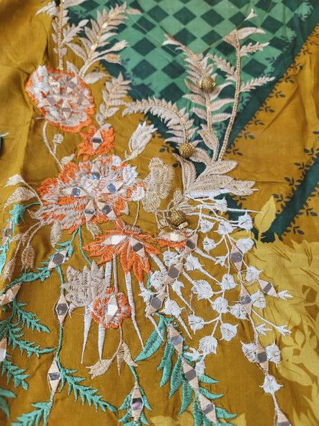 Pakistani lawn Embroidered Salwar kameez ready to ship