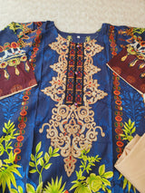 Pakistani lawn Embroidered Salwar kameez