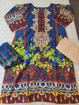 Pakistani lawn Embroidered Salwar kameez