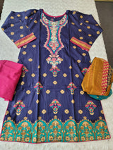 Pakistani lawn Embroidered Salwar kameez ready to ship