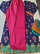 Pakistani lawn Embroidered Salwar kameez ready to ship