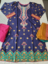 Pakistani lawn Embroidered Salwar kameez ready to ship