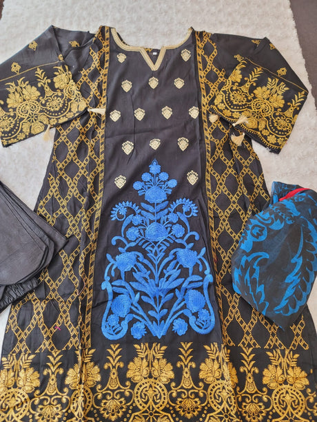 Pakistani stitched  lawn Embroidered Salwar kameez ready to ship