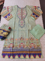 Pakistani stitched  lawn Embroidered Salwar kameez ready to ship