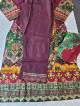 Pakistani stitched  lawn Embroidered Salwar kameez ready to ship