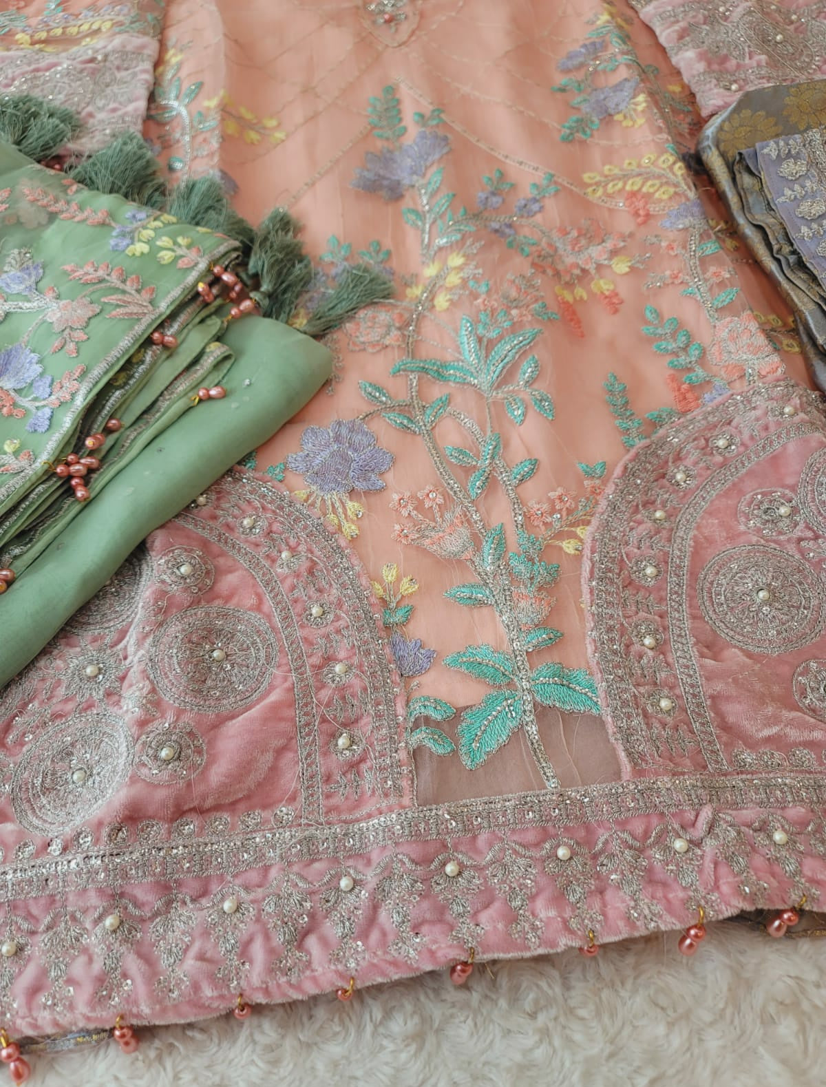 Pakistani Stitched Embroidery Party Wear Dresses Ready To Ship