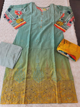 Pakistani stitched  lawn Embroidered Salwar kameez ready to ship