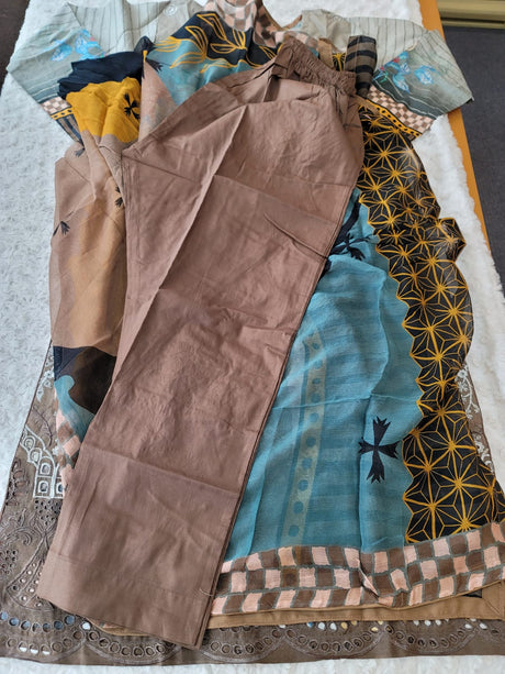 Pakistani stitched  lawn Embroidered Salwar kameez ready to ship