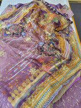 Pakistani stitched  Jacquard lawn Embroidered Salwar kameez ready to ship