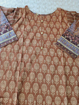 Pakistani stitched jacquard  lawn Embroidered Salwar kameez ready to ship