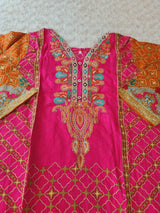 Pakistani stitched  lawn Embroidered Salwar kameez ready to ship