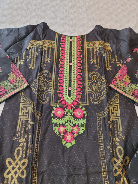 Pakistani stitched  lawn Embroidered Salwar kameez ready to ship