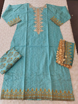 Pakistani stitched  lawn Embroidered Salwar kameez ready to ship