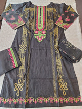 Pakistani stitched  lawn Embroidered Salwar kameez ready to ship