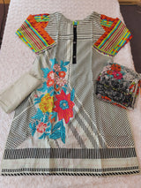 Pakistani stitched  lawn Embroidered Salwar kameez ready to ship