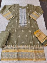 Pakistani stitched  lawn Embroidered Salwar kameez ready to ship