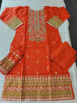 Pakistani stitched  lawn Embroidered Salwar kameez ready to ship