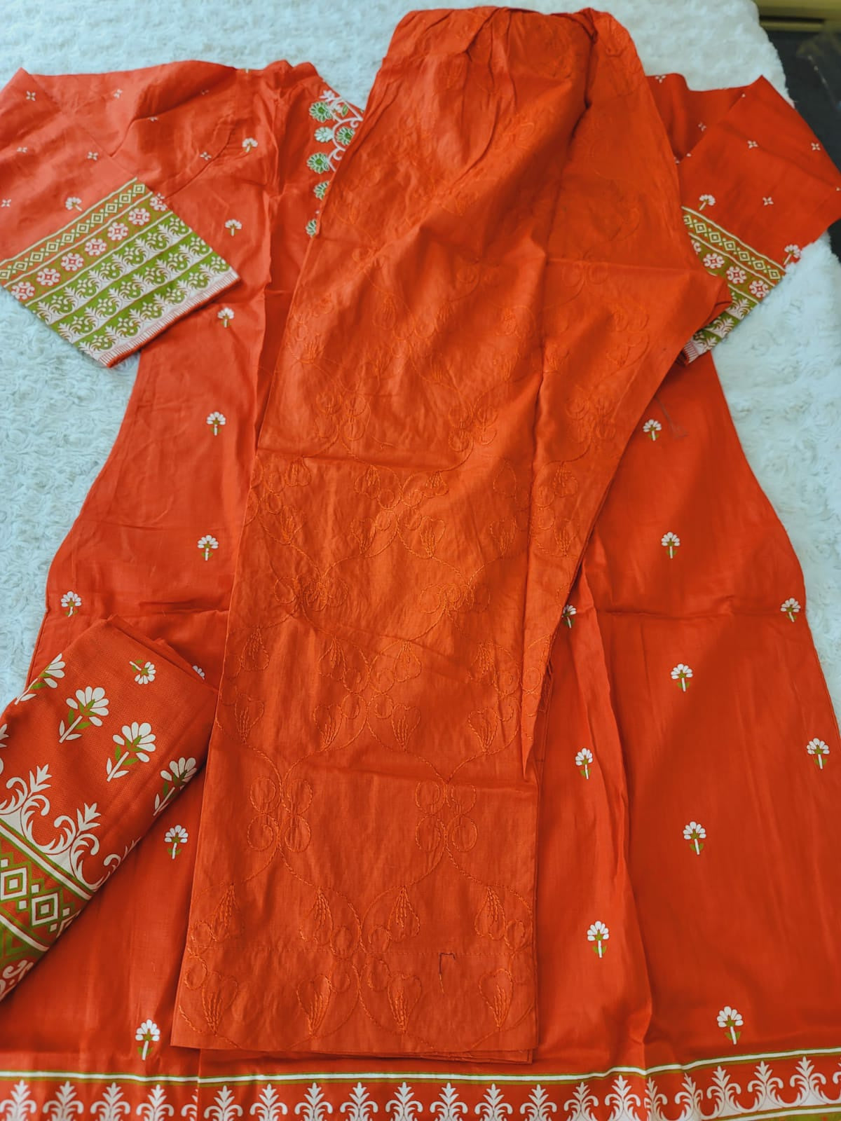 Pakistani stitched  lawn Embroidered Salwar kameez ready to ship