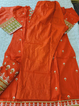 Pakistani stitched  lawn Embroidered Salwar kameez ready to ship