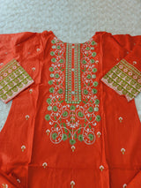 Pakistani stitched  lawn Embroidered Salwar kameez ready to ship