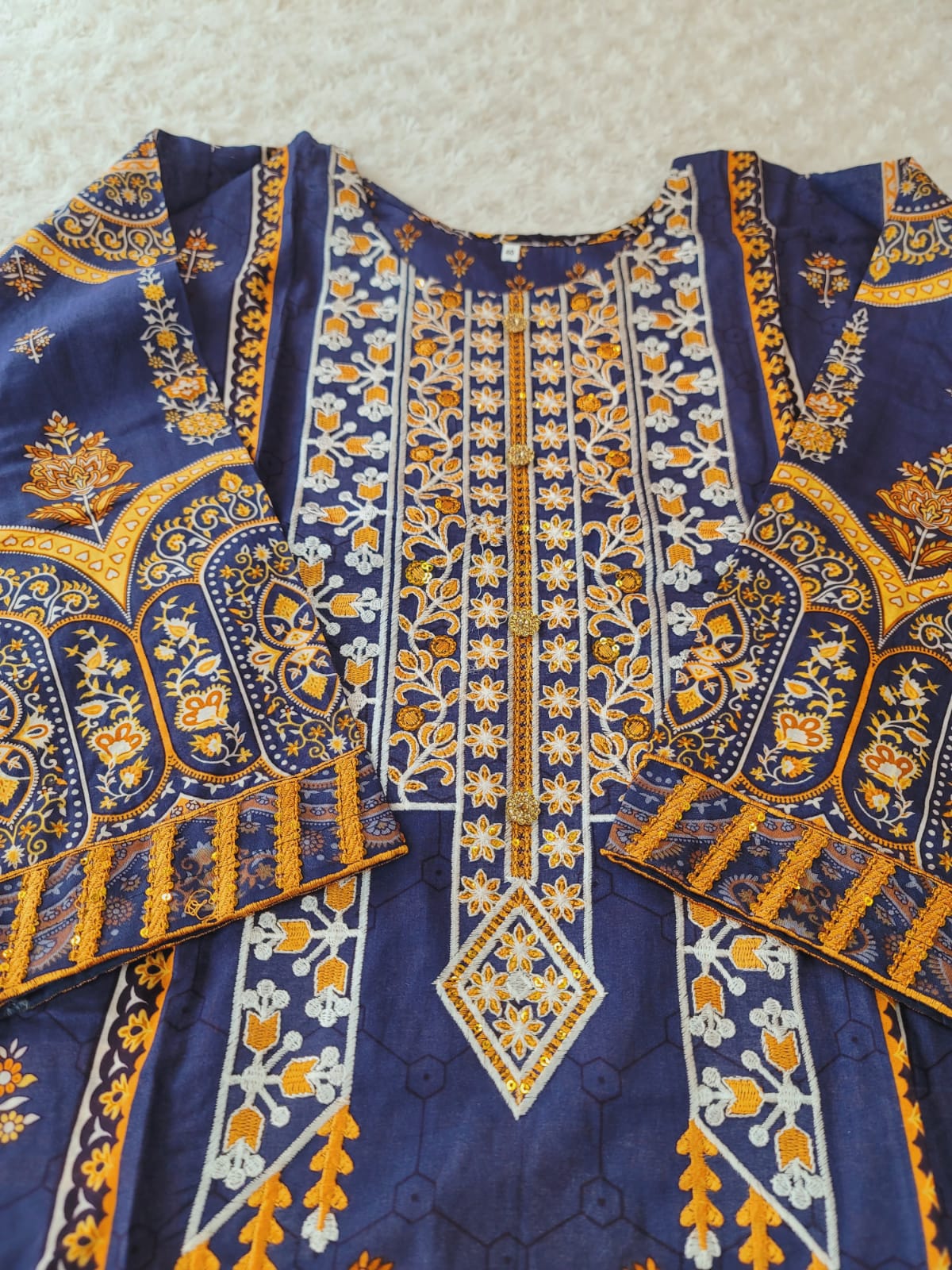 Pakistani stitched  lawn Embroidered Salwar kameez ready to ship