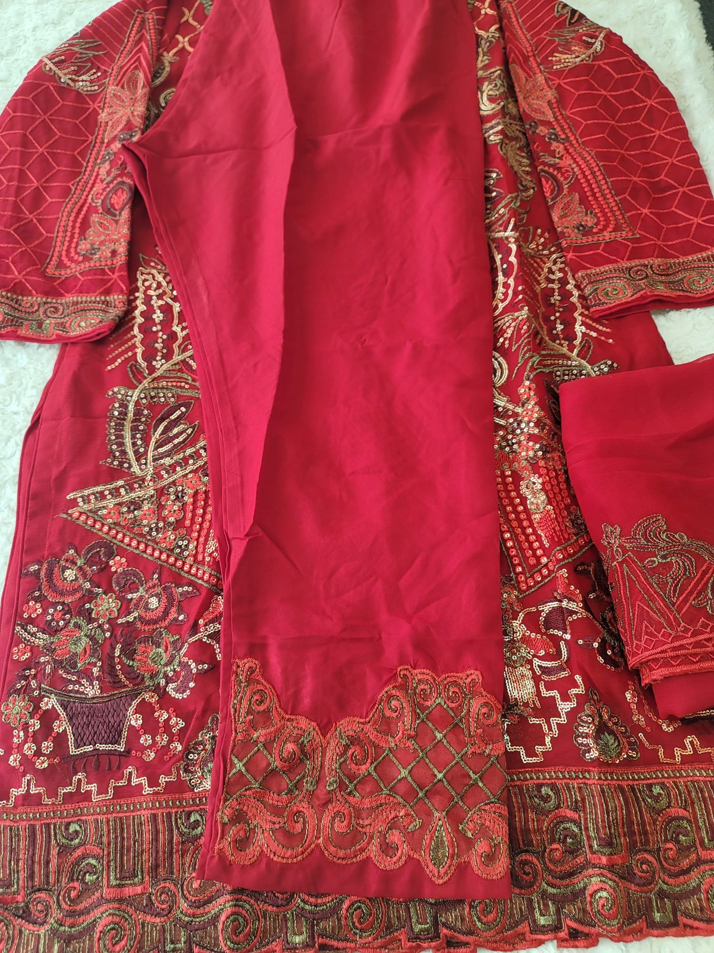 Pakistani Stitched Embroidery Party Wear Dresses Ready To Ship