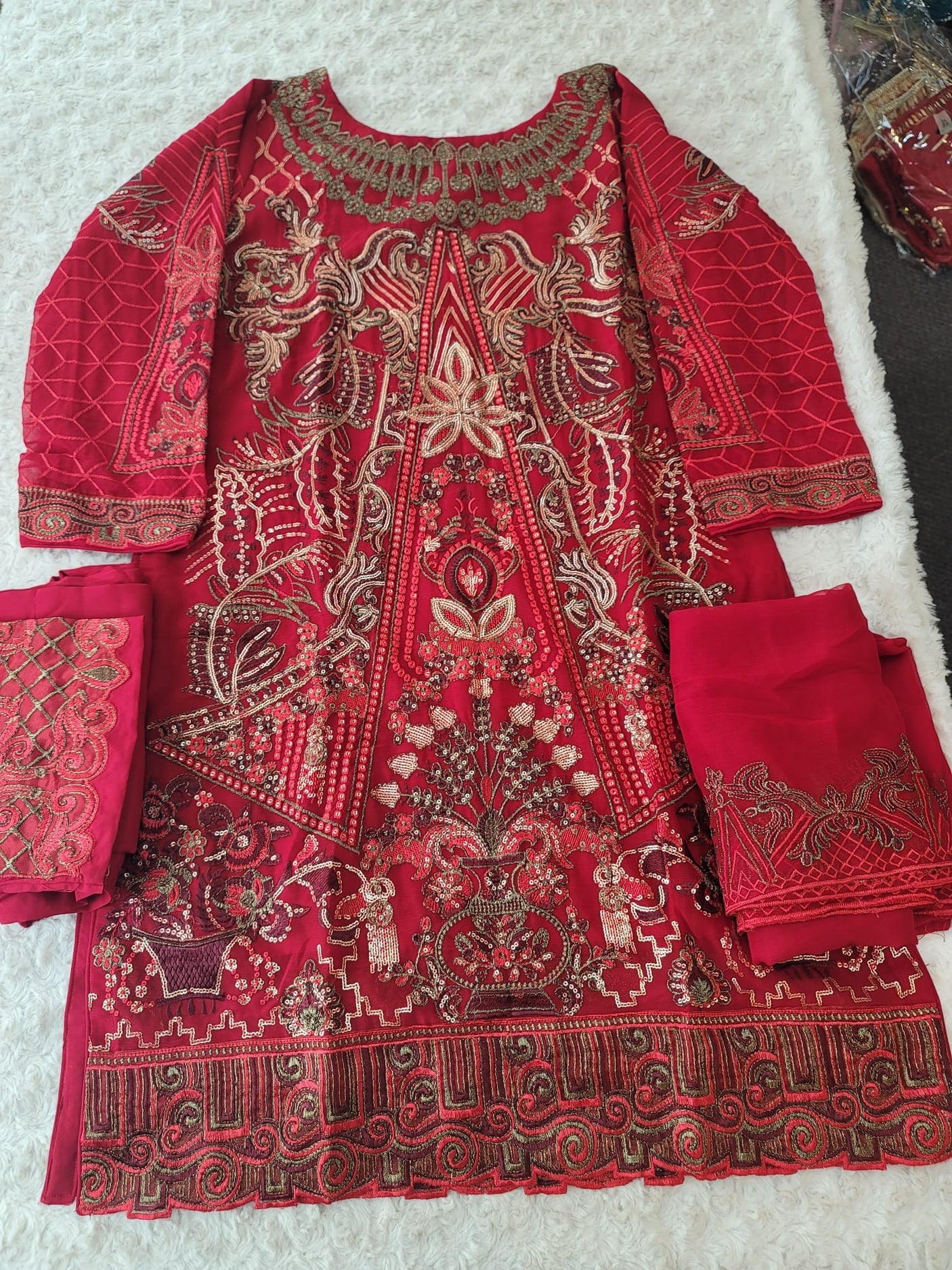 Pakistani Stitched Embroidery Party Wear Dresses Ready To Ship