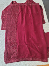 Pakistani Stitched Embroidery Party Wear Dresses Ready To Ship