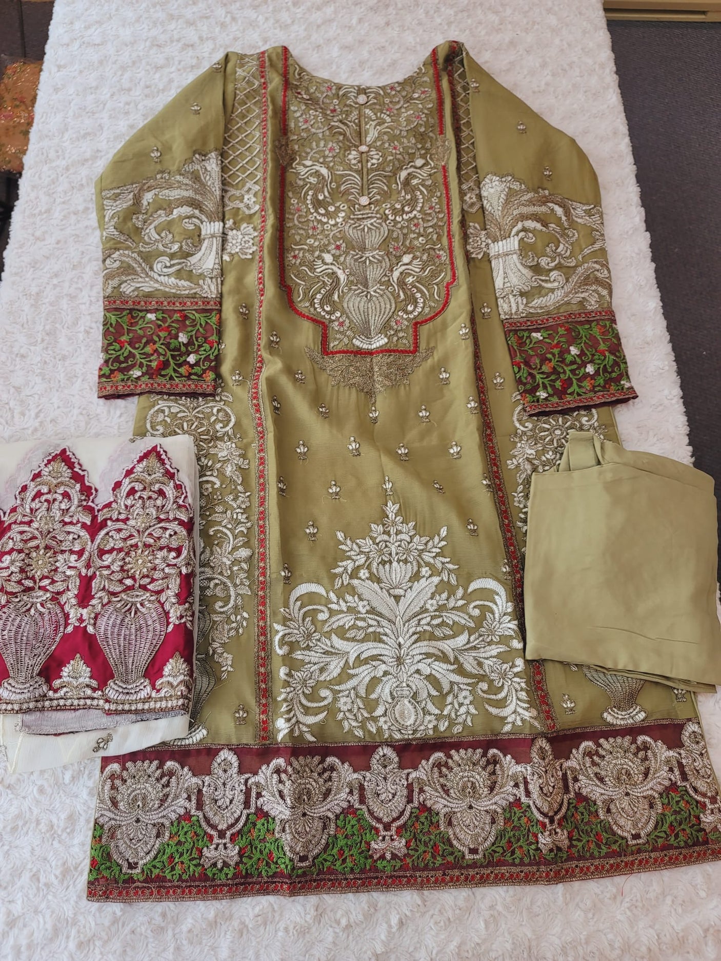 Pakistani Stitched Embroidery Party Wear Dresses Ready To Ship