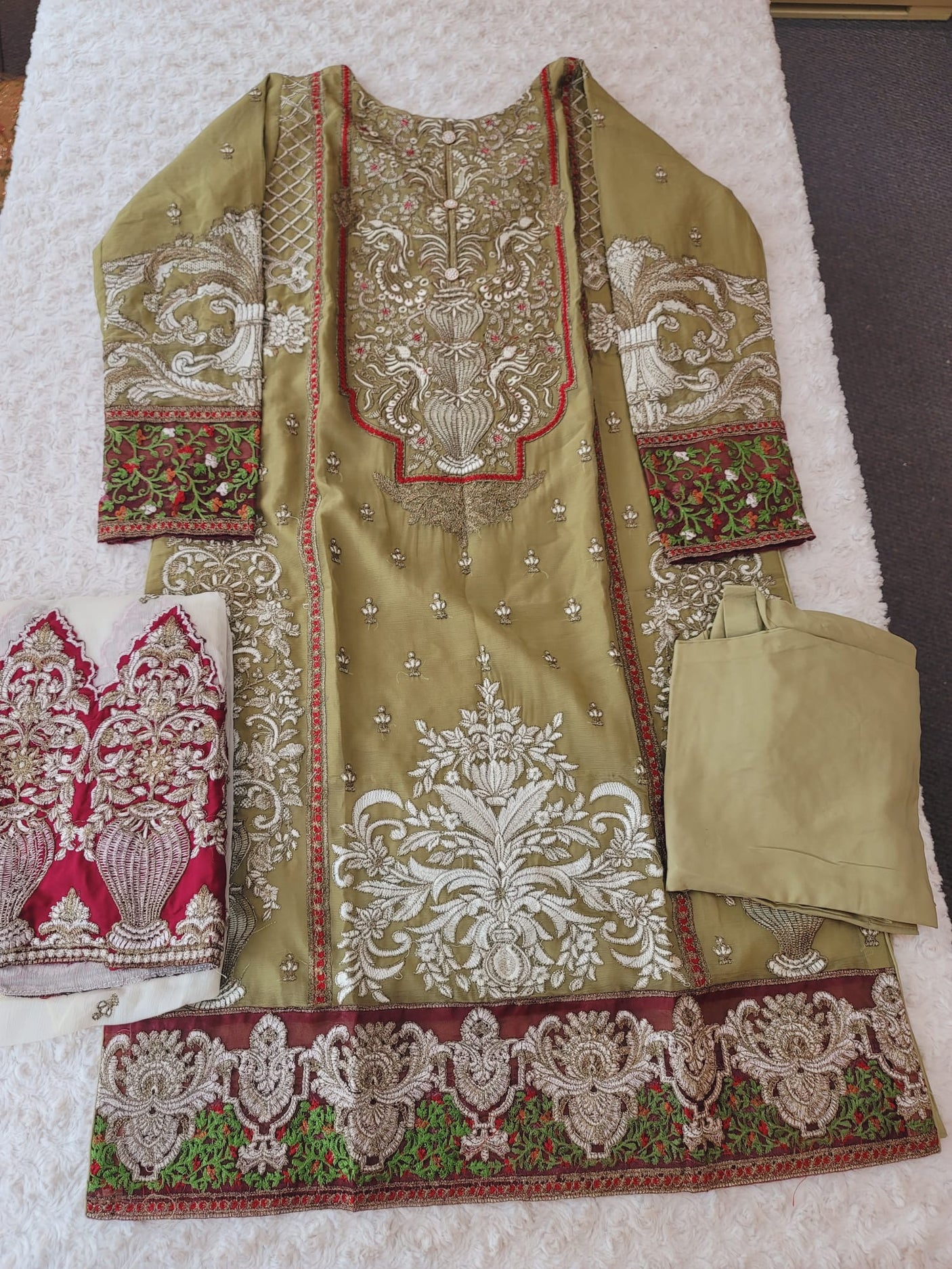 Pakistani Stitched Embroidery Party Wear Dresses Ready To Ship