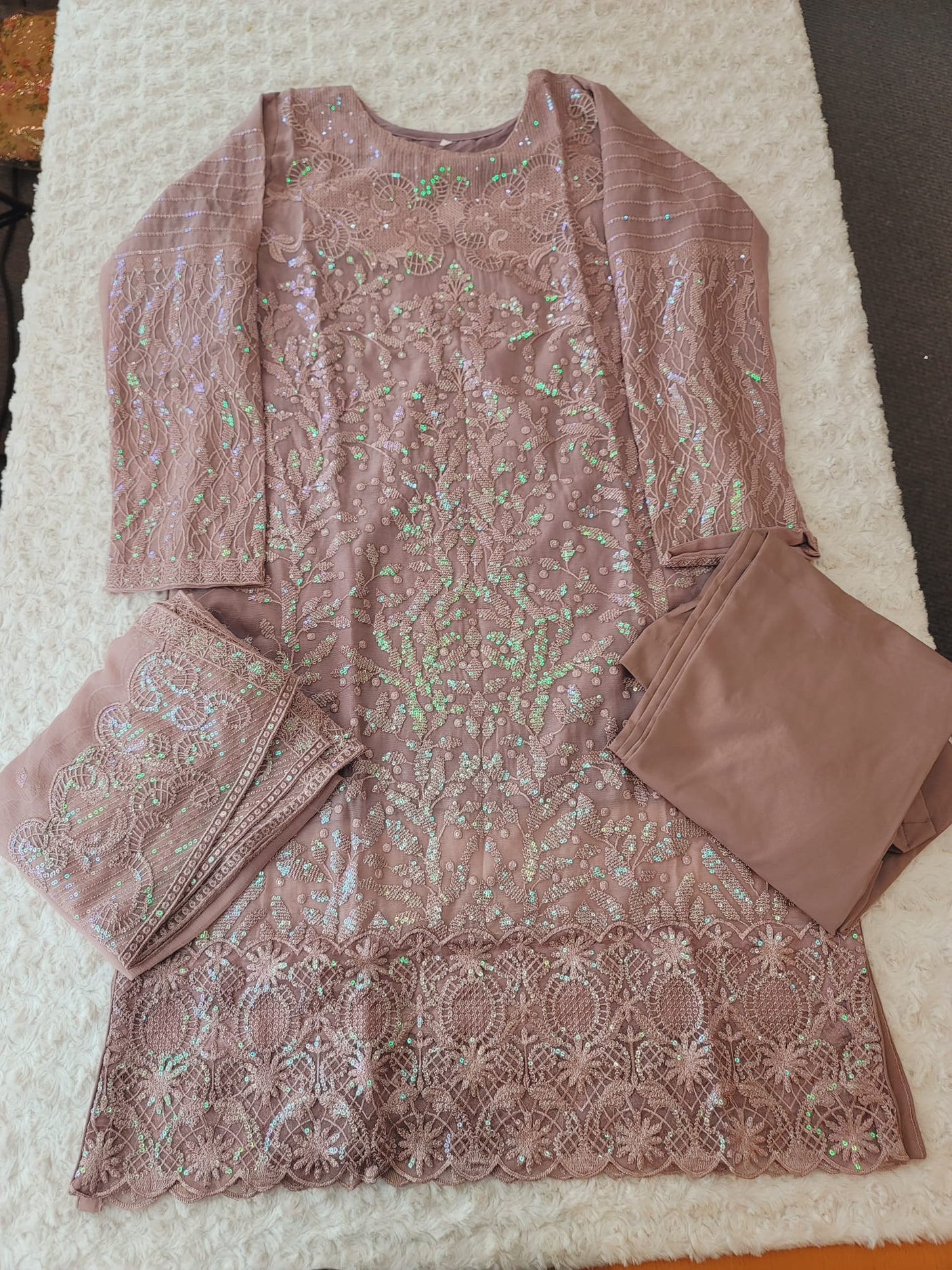 Pakistani Stitched Embroidery Party Wear Dresses Ready To Ship