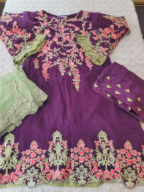 Pakistani Stitched Embroidery Party Wear Dresses Ready To Ship