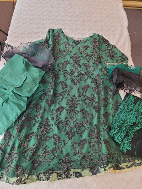 Pakistani Stitched Embroidery Party Wear Dresses Ready To Ship