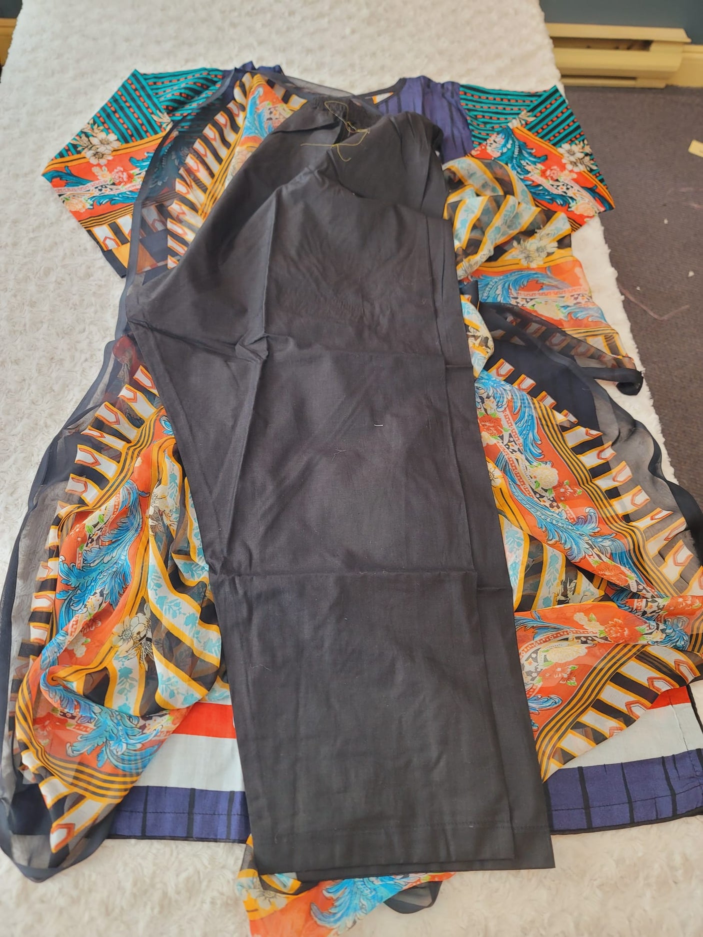 Pakistani Stitched Embroidered Lawn Salwar kameez ready to ship