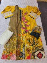 Pakistani Stitched Embroidered Lawn Salwar kameez ready to ship