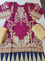 Pakistani Stitched Embroidered Lawn Salwar kameez ready to ship