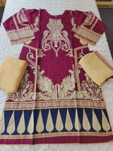 Pakistani Stitched Embroidered Lawn Salwar kameez ready to ship