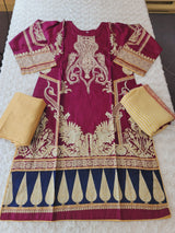 Pakistani Stitched Embroidered Lawn Salwar kameez ready to ship