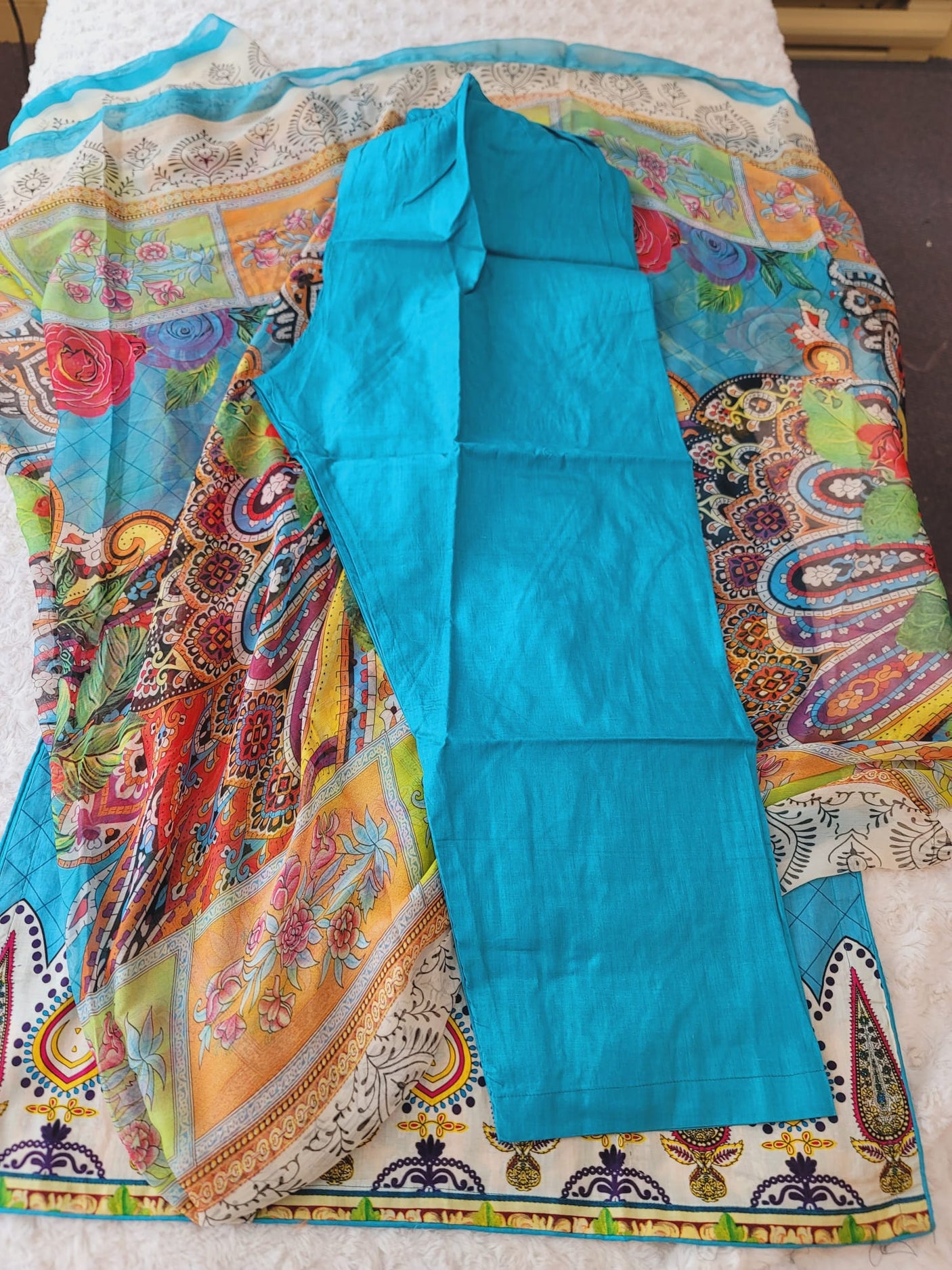 Pakistani Stitched Embroidered Lawn Salwar kameez ready to ship