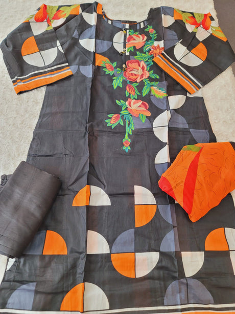 Pakistani Stitched Embroidered Lawn Salwar kameez ready to ship