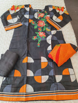 Pakistani Stitched Embroidered Lawn Salwar kameez ready to ship