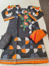 Pakistani Stitched Embroidered Lawn Salwar kameez ready to ship