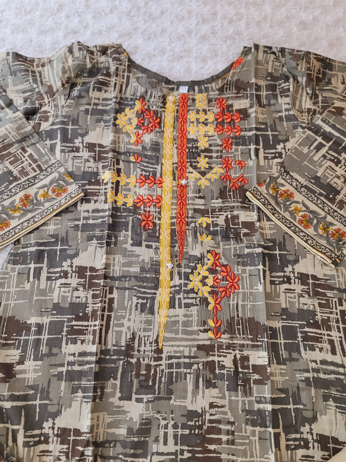 Pakistani Stitched Embroidered Lawn Salwar kameez ready to ship