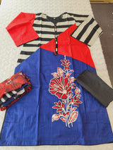 Pakistani Stitched Embroidered Lawn Salwar kameez ready to ship