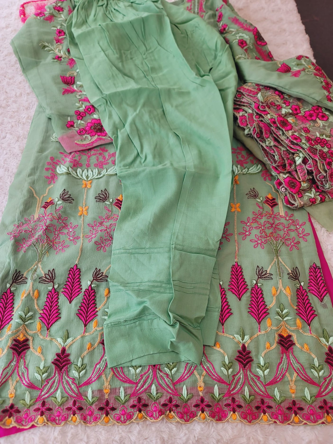 Pakistani Stitched Embroidery Party Wear Dresses Ready To Ship